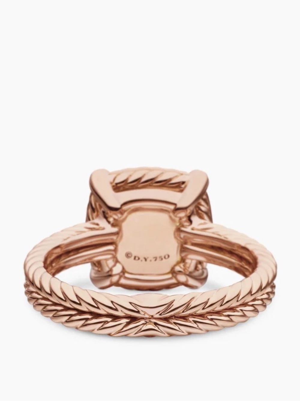 David Yurman CHATELAINE RING 11mm 18K RoseGoldMorganite w/ Diamonds - Picture 7 of 13